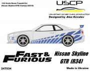 24T034 1/24 Nissan Skyline GTR (R34) Fast And Furious 2 USCP