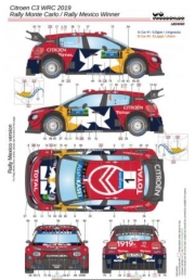 24050 1/24 Citroen C3 WRC 2019 - Rally Monte Carlo / Rally Mexico Winner (2 in 1)