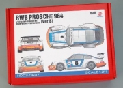 HD03-0607 1/24 RWB Porsche 964 (Ver.B) Full Detail Kit (Resin+PE+Decals+Metal Wheels+Metal parts+Met