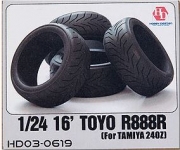 HD03-0619 1/24 16' Toyo R888R Tires For Tamiya 240Z