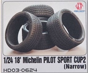 HD03-0624 1/24 18' Michelin Pilot Sport Cup 2 Tires （Narrow）