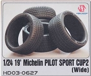 HD03-0627 1/24 19' Michelin Pilot Sport Cup 2 Tires （Wide）
