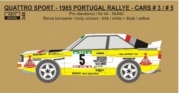 348 Decal – Audi Quattro Sport - 1985 Rallye Portugal - #3 Blomqvist / #5 Röhrl 1/24