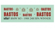 353 Decal – BMW M3 - Winner 1988 Spa 24 Hours - Bastos missing logos 1/24