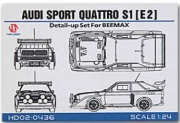 HD02-0436 1/24 Audi Sport Quattro S1 [E2] Detail-up Set For Beemax（PE+Metal parts+Resin）