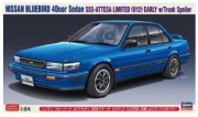 [사전 예약] 20562 1/24 Nissan Bluebird 4dr Sedan SSS-Attesa Limited (U12) Early w/Trunk Spoiler